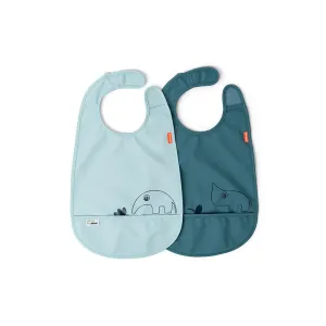 Done by Deer Velcro Bibs - Deer Friends - Blue - 2 Pack