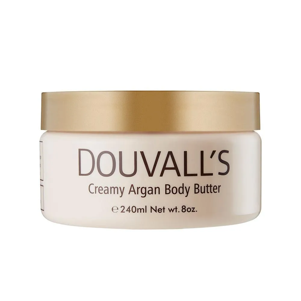 Douvall's Organic Creamy Argan Body Butter, Pink Grapefruit, 240ml