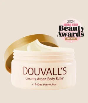Douvall's Organic Creamy Argan Body Butter, Pink Grapefruit, 240ml