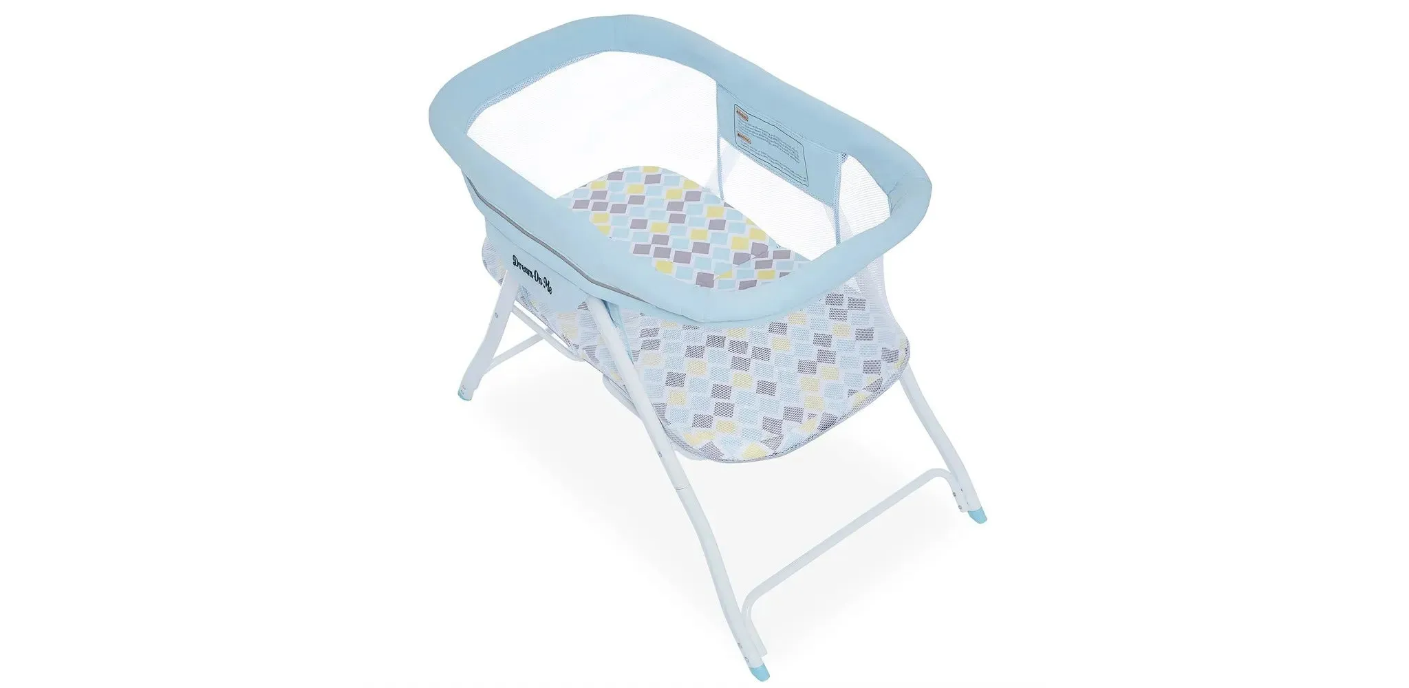 Dream On Me Poppy Traveler Portable Bassinet in Brown & Blue