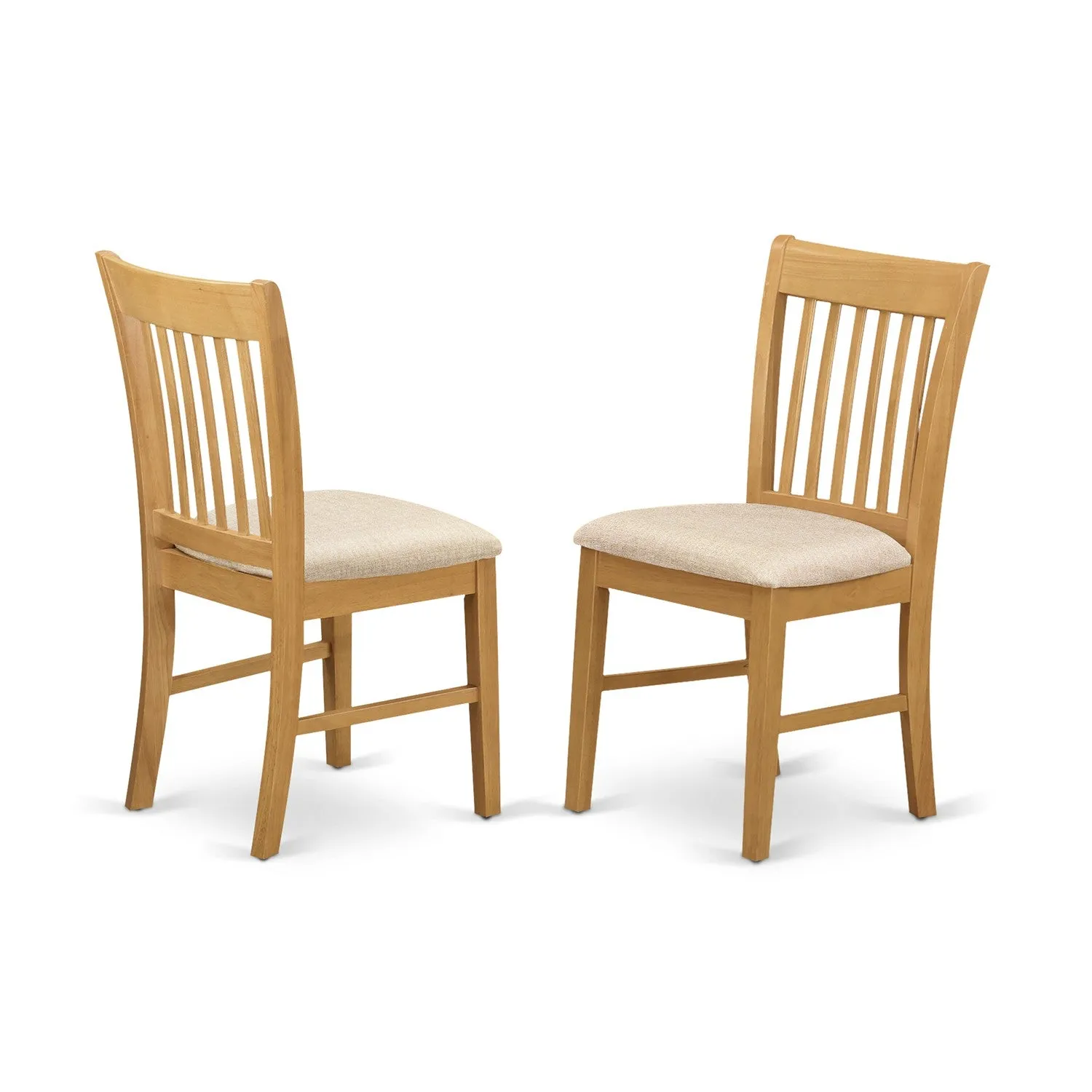 East West Furniture ANNO5-OAK-C 5 Piece Dining Table Set for 4 Includes a Round Kitchen Table with Pedestal and 4 Linen Fabric Dining Room Chairs, 36x36 Inch, Oak