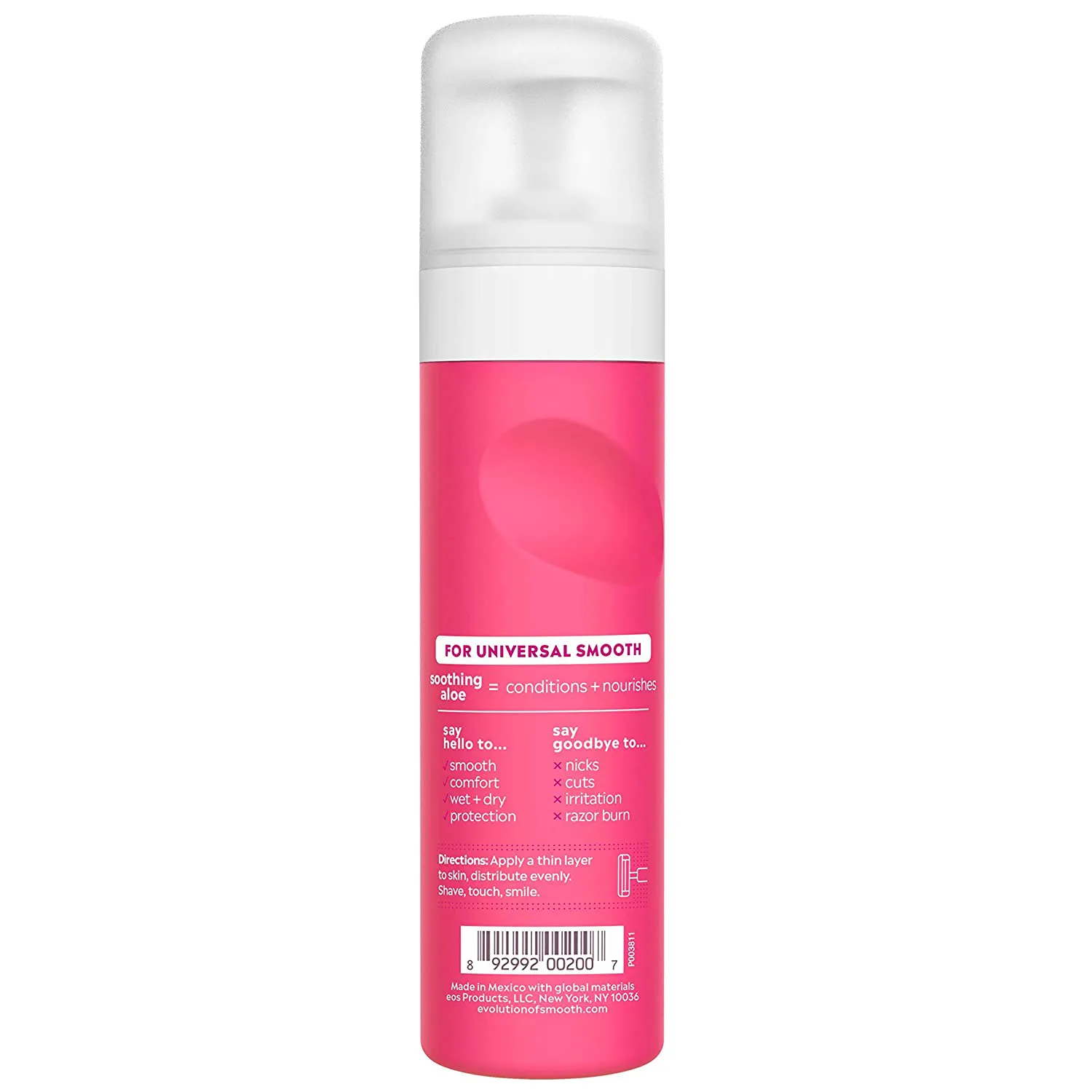 Eos Shea Better Shaving Cream for Women - Vanilla Bliss, Shave Cream, Skin Care and Lotion with Shea Butter and Aloe, 24 Hour Hydration, 7 Fl Oz, Pack of 3