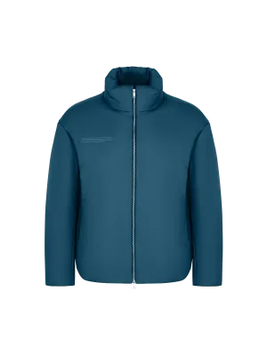 Flower-Warmth Puffer Jacket—Storm Blue