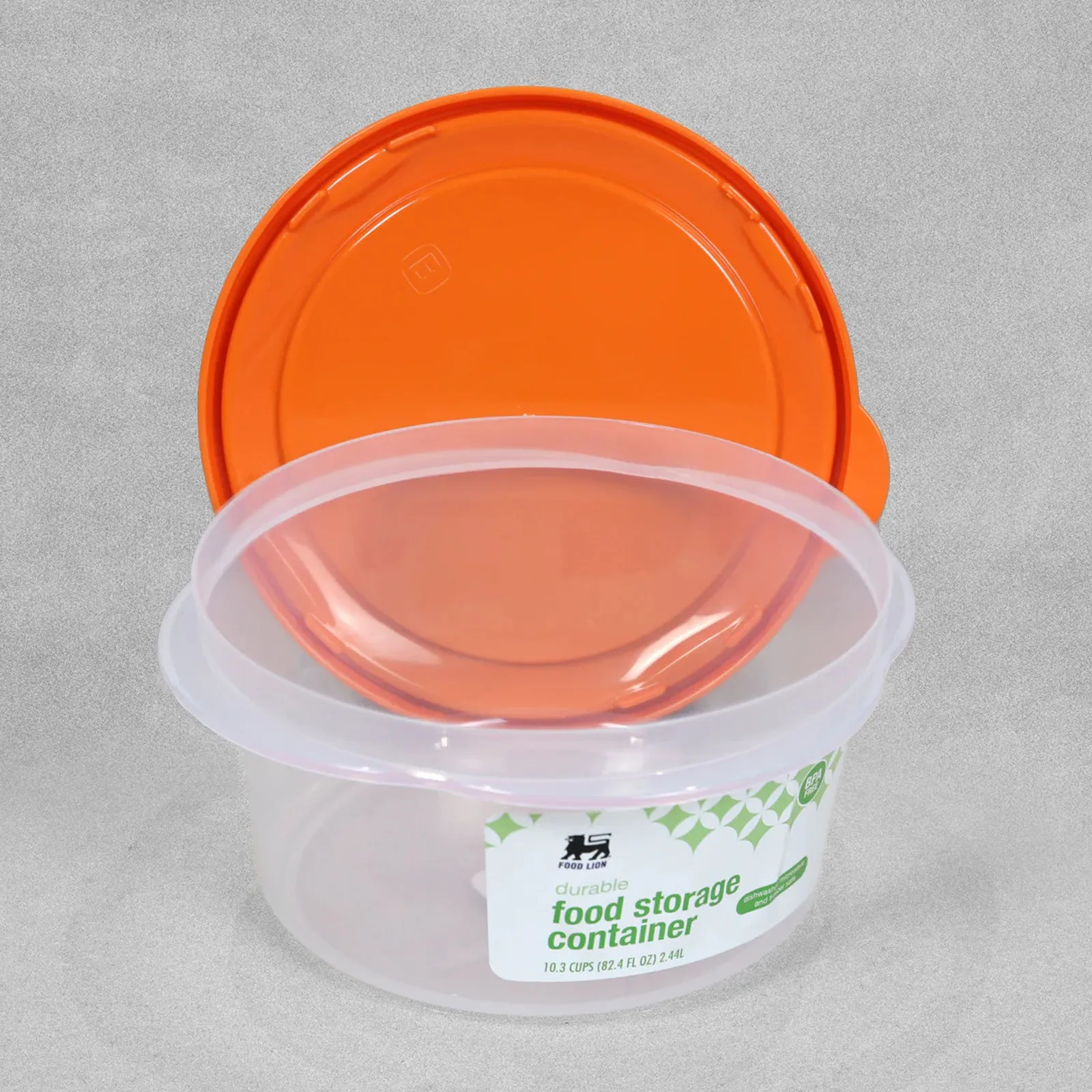 Food Lion Round Plastic Food Storage Container 2.4L