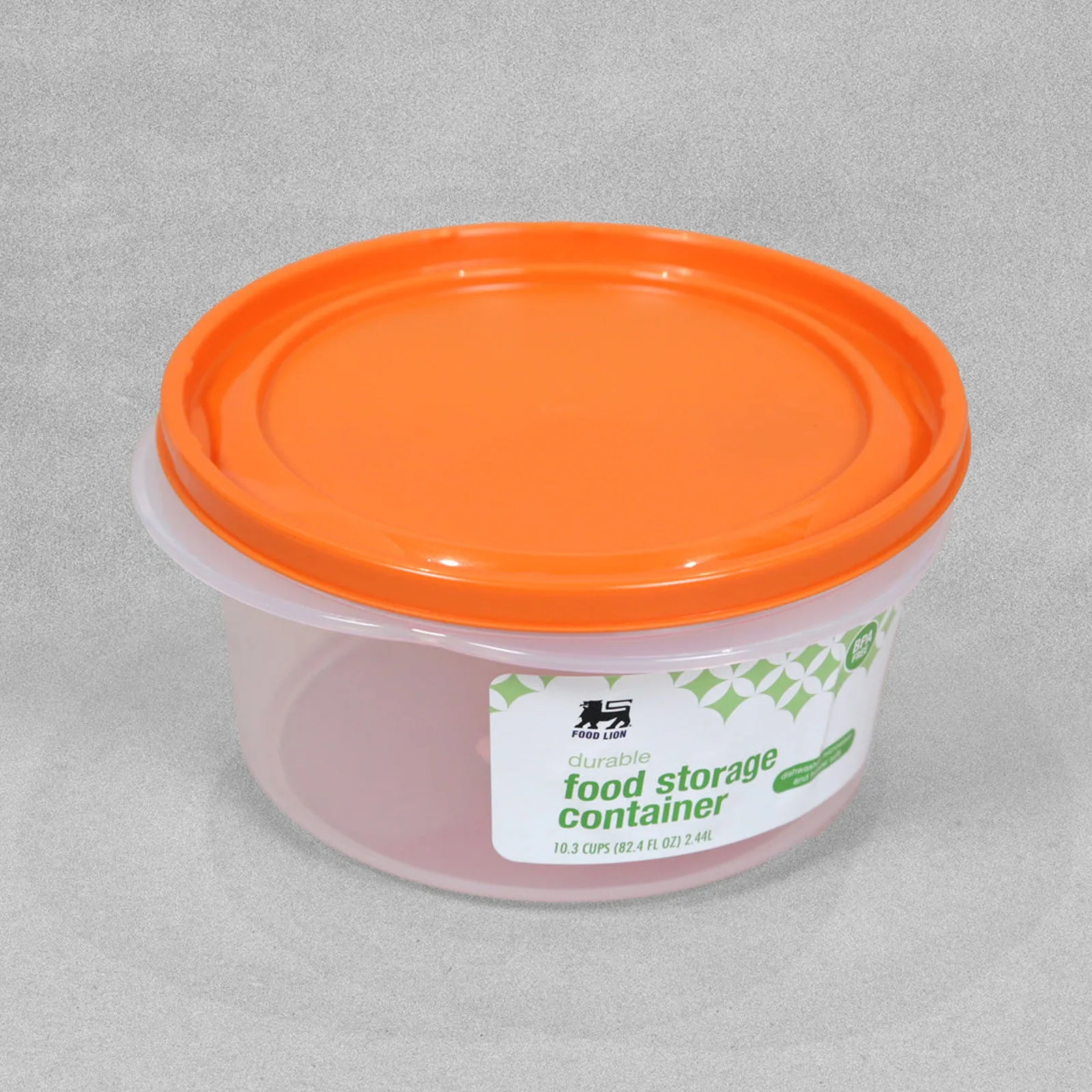Food Lion Round Plastic Food Storage Container 2.4L