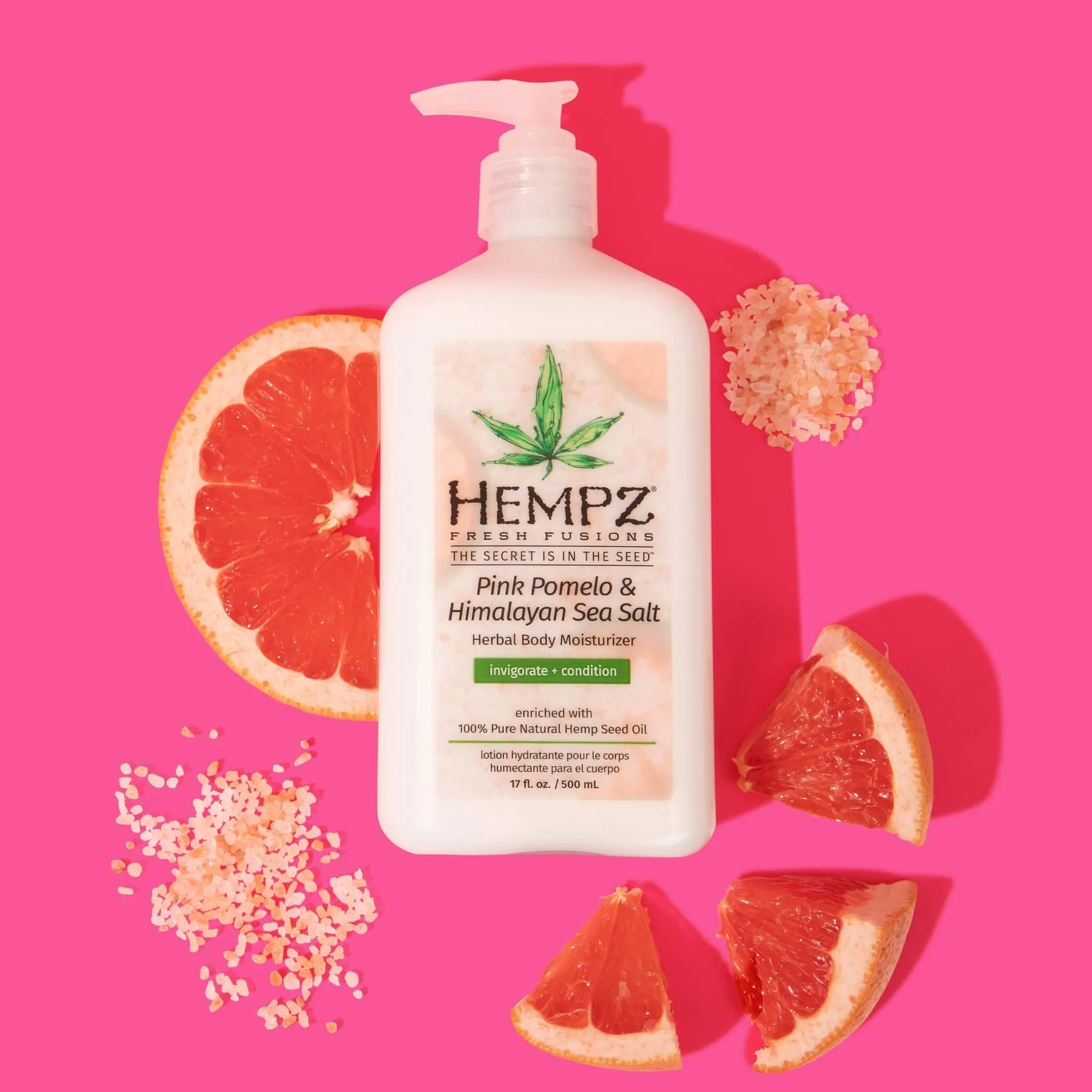 Fresh Fusions Pink Pomelo & Himalayan Sea Salt Herbal Body Moisturizer 17 OZ.