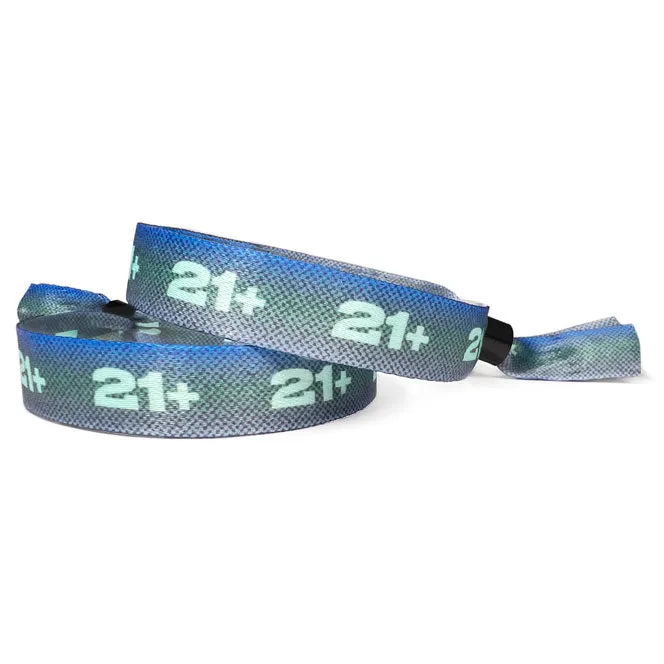 Full Color Cloth Wristbands | Over 21
