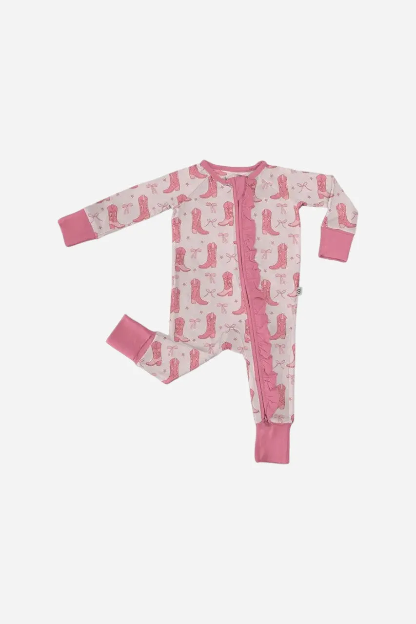 Goosies Long sleeve Zip Pj Boots Pink