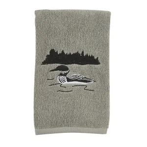 Grey Area Loon Fingertip Towel - Set of 2