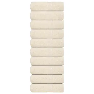 Guest Towels 10 pcs Cream 30x50 cm 360 gsm 100% Cotton