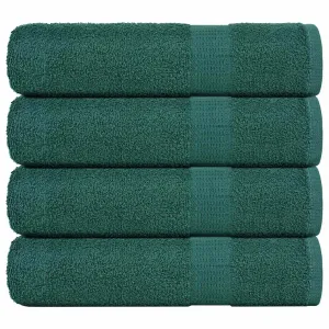 Hand Towels 4 pcs Green 50x100 cm 360 gsm 100% Cotton