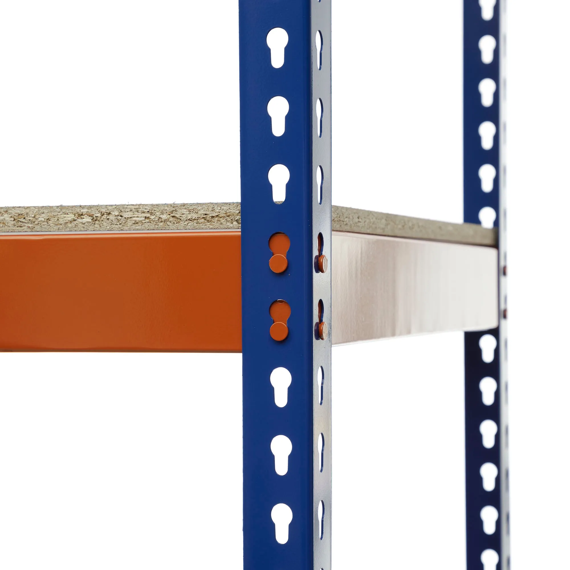 Heavy Duty Shelving Blue and Orange 4 Levels 1800 x 1800 x 600 | With 12 65LTR CROC Storage Boxes