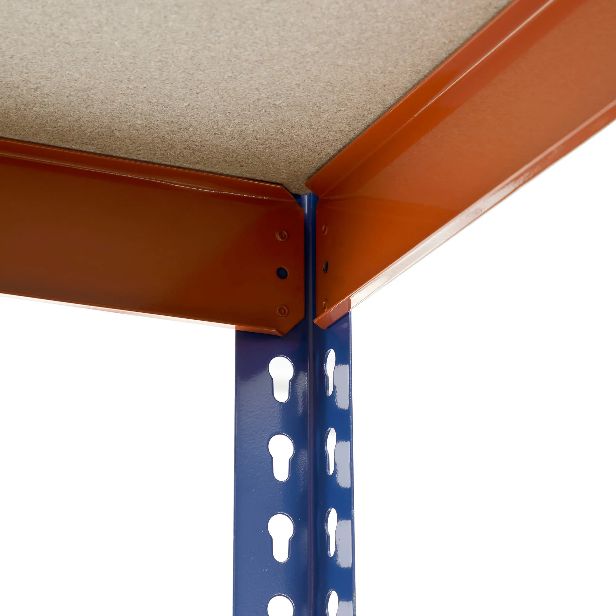Heavy Duty Shelving Blue and Orange 4 Levels 1800 x 1800 x 600 | With 12 65LTR CROC Storage Boxes