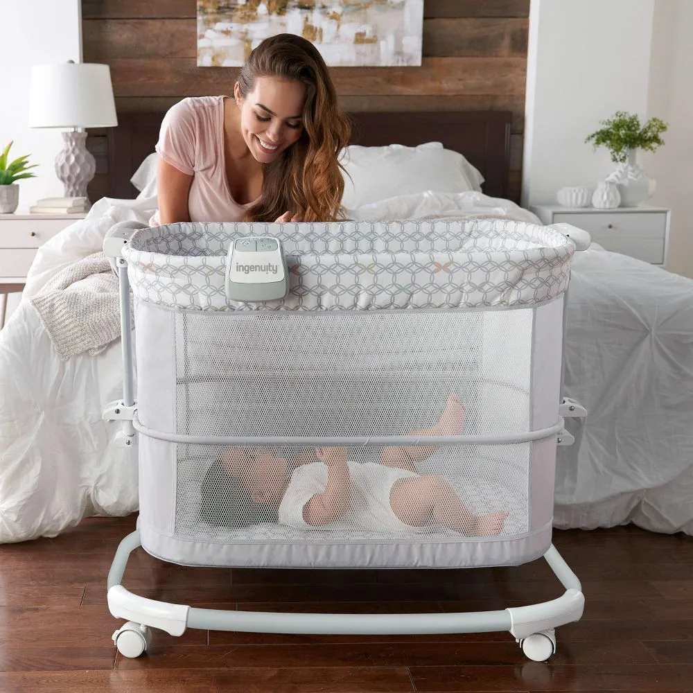 Ingenuity Dream & Grow Bedside Baby Bassinet Adjustable Height Crib - Dalton