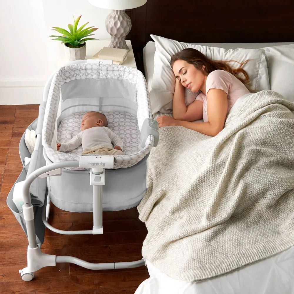 Ingenuity Dream & Grow Bedside Baby Bassinet Adjustable Height Crib - Dalton