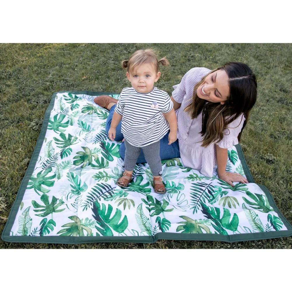 Little Unicorn Outdoor Blanket - Tropical Leaf (5 x 5 Ft)