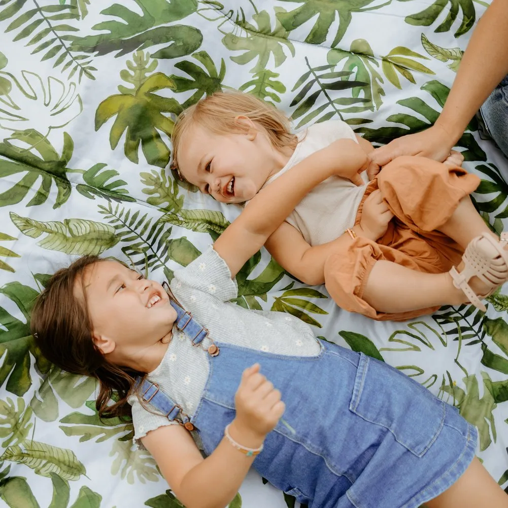 Little Unicorn Outdoor Blanket - Tropical Leaf (5 x 5 Ft)