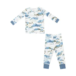 Long Sleeve Bamboo Loungewear Set - Mountains