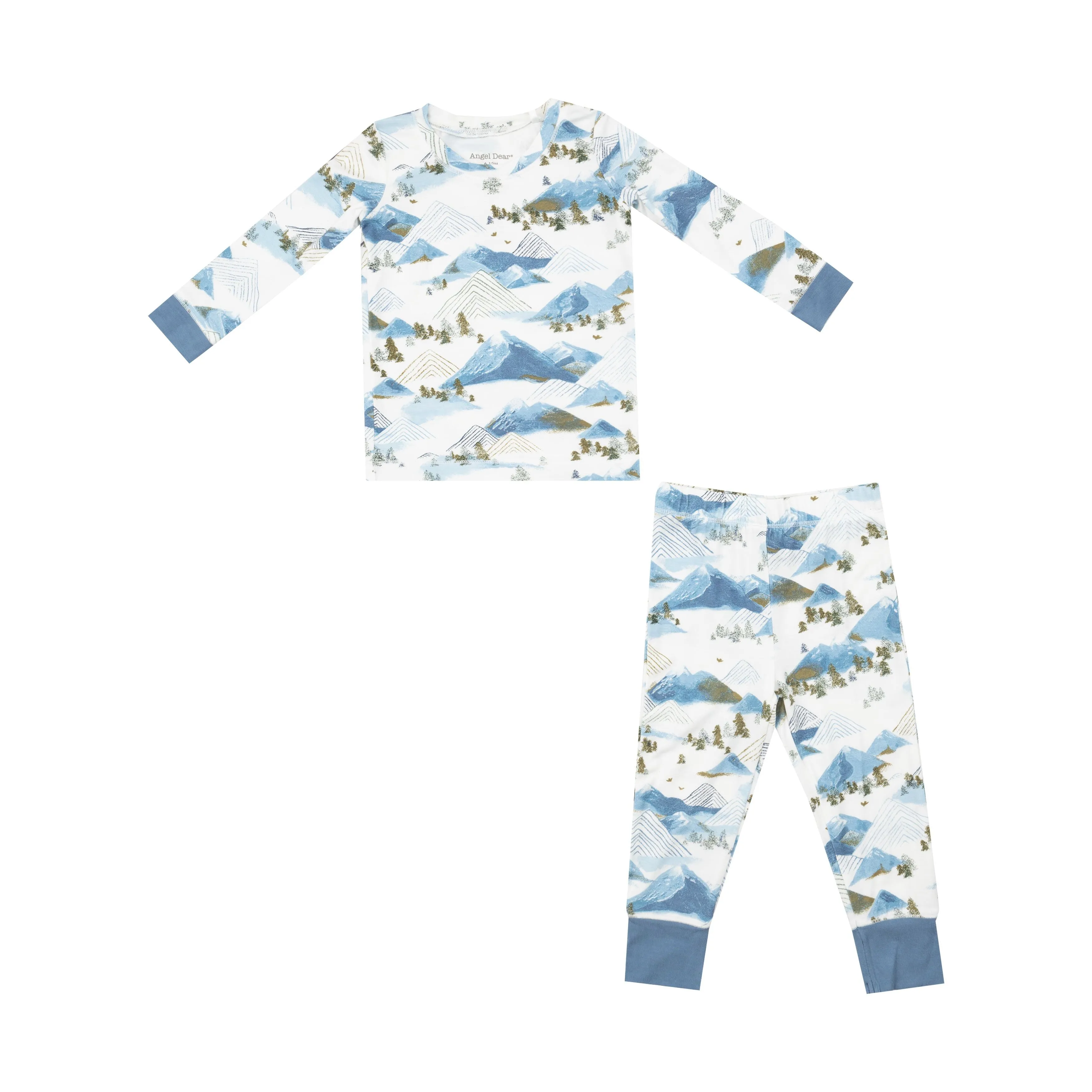 Long Sleeve Bamboo Loungewear Set - Mountains