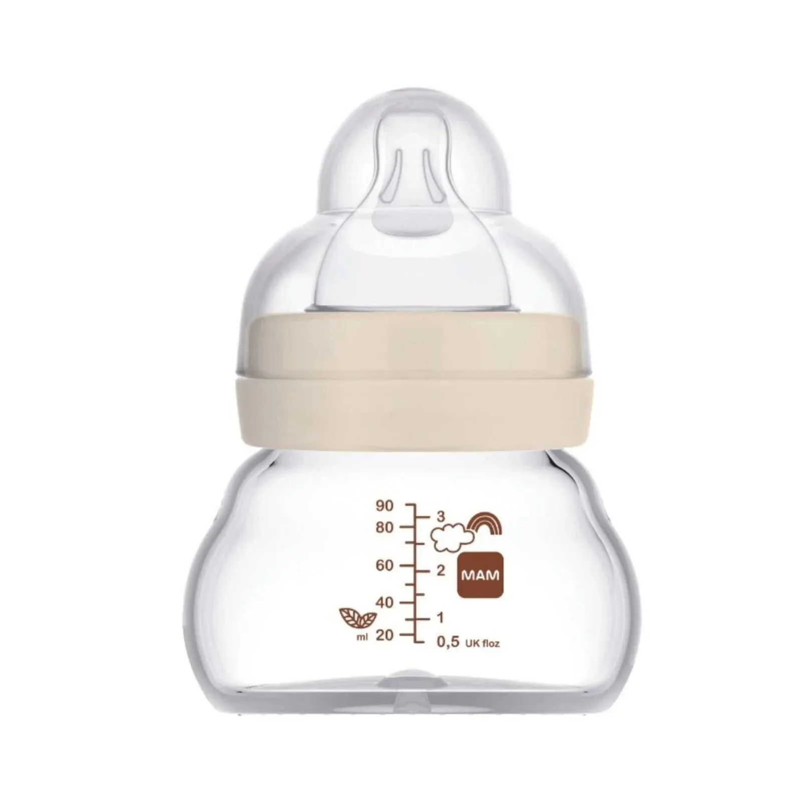 MAM Feel Good Forest, Glass Baby Bottle 90ml Assorted