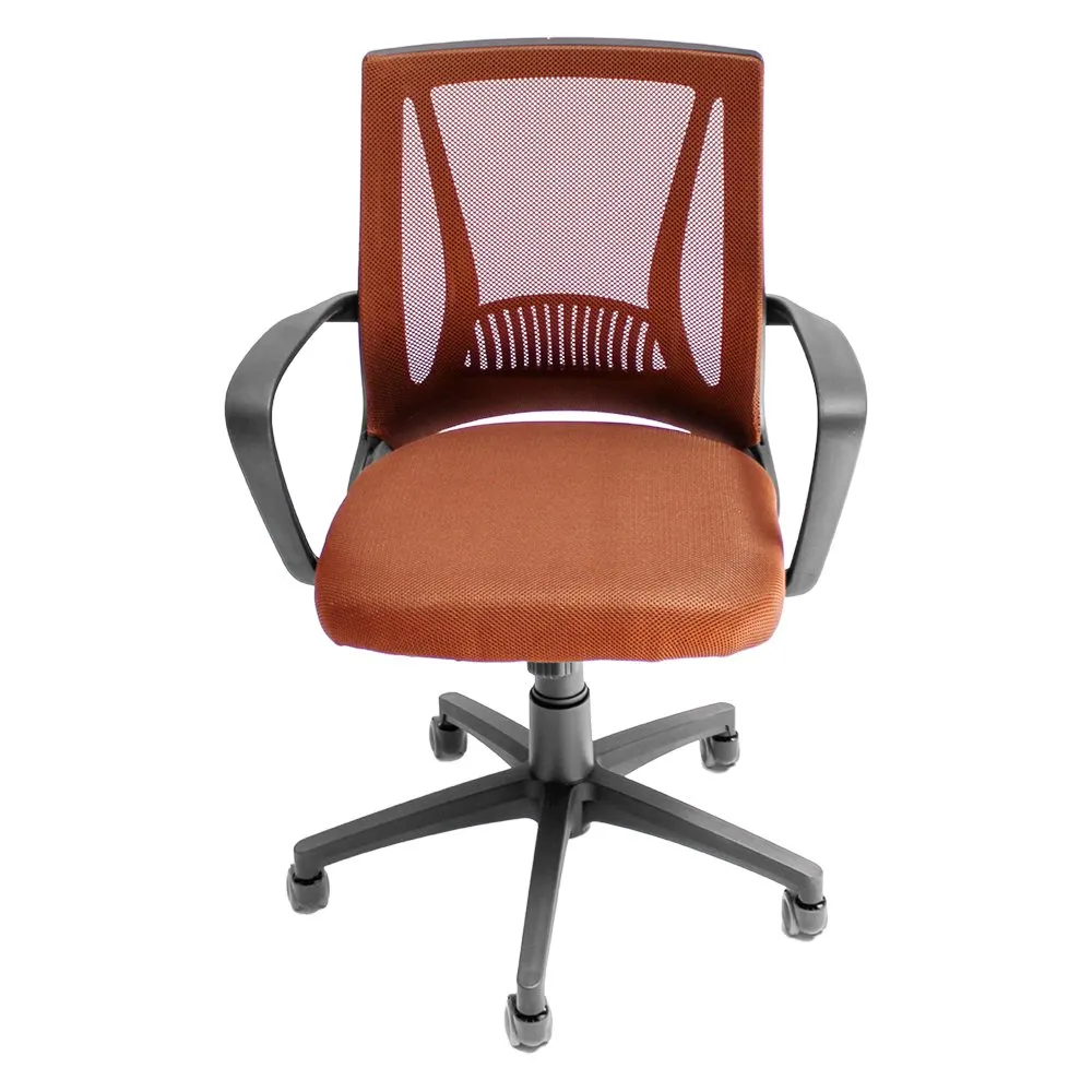 Medium Back Swivel And Tilt Height Adjustment Mesh Office Chair 887 Orange