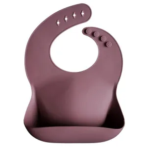 Mushie Silicone Baby Bib- Dusty Rose