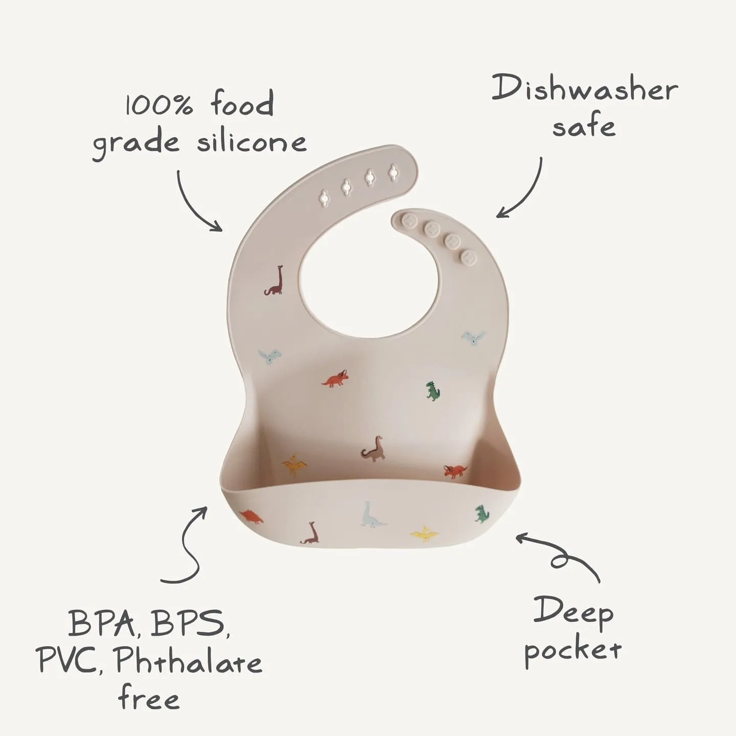 Mushie Silicone Baby Bib (Whales)
