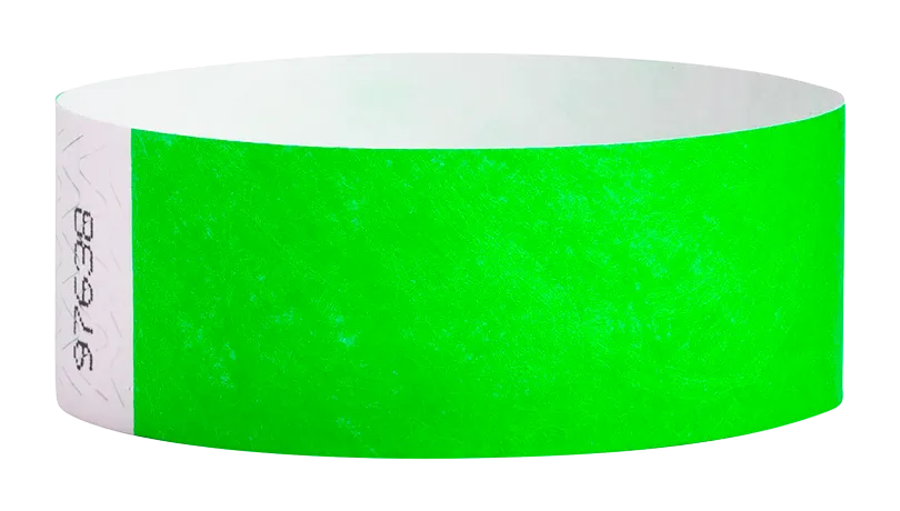 Neon Green Tyvek Solid Wristbands