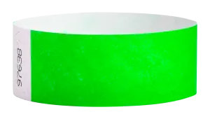 Neon Green Tyvek Solid Wristbands