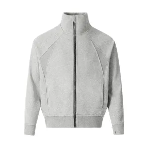Oversized high collar zip up jacket