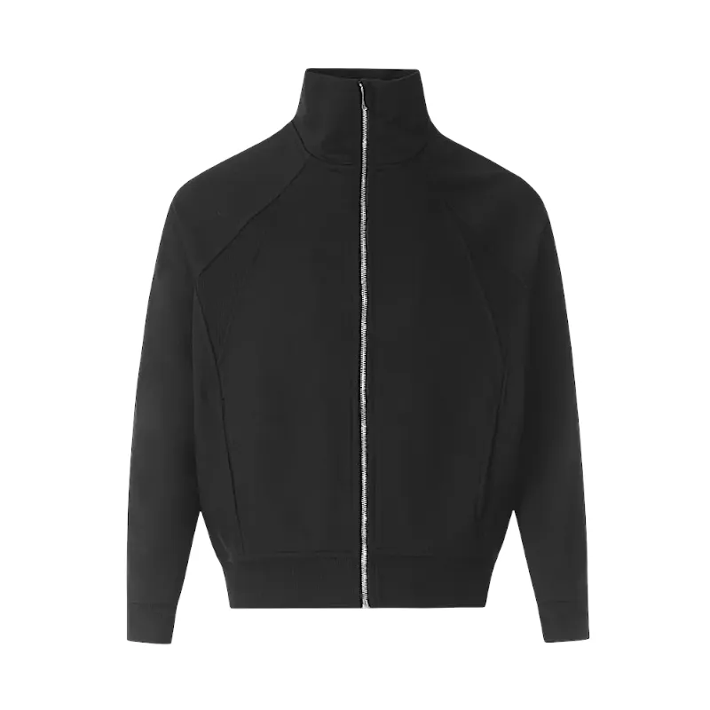 Oversized high collar zip up jacket