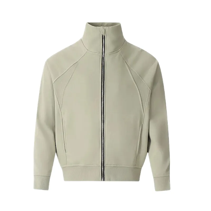 Oversized high collar zip up jacket
