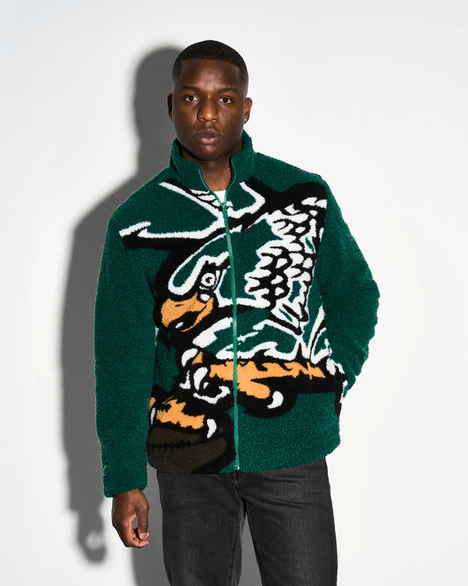 Philadelphia Eagles Kelly Green Big Logo Sherpa Jacket