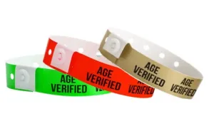 Plastic Wristbands - Age Verified