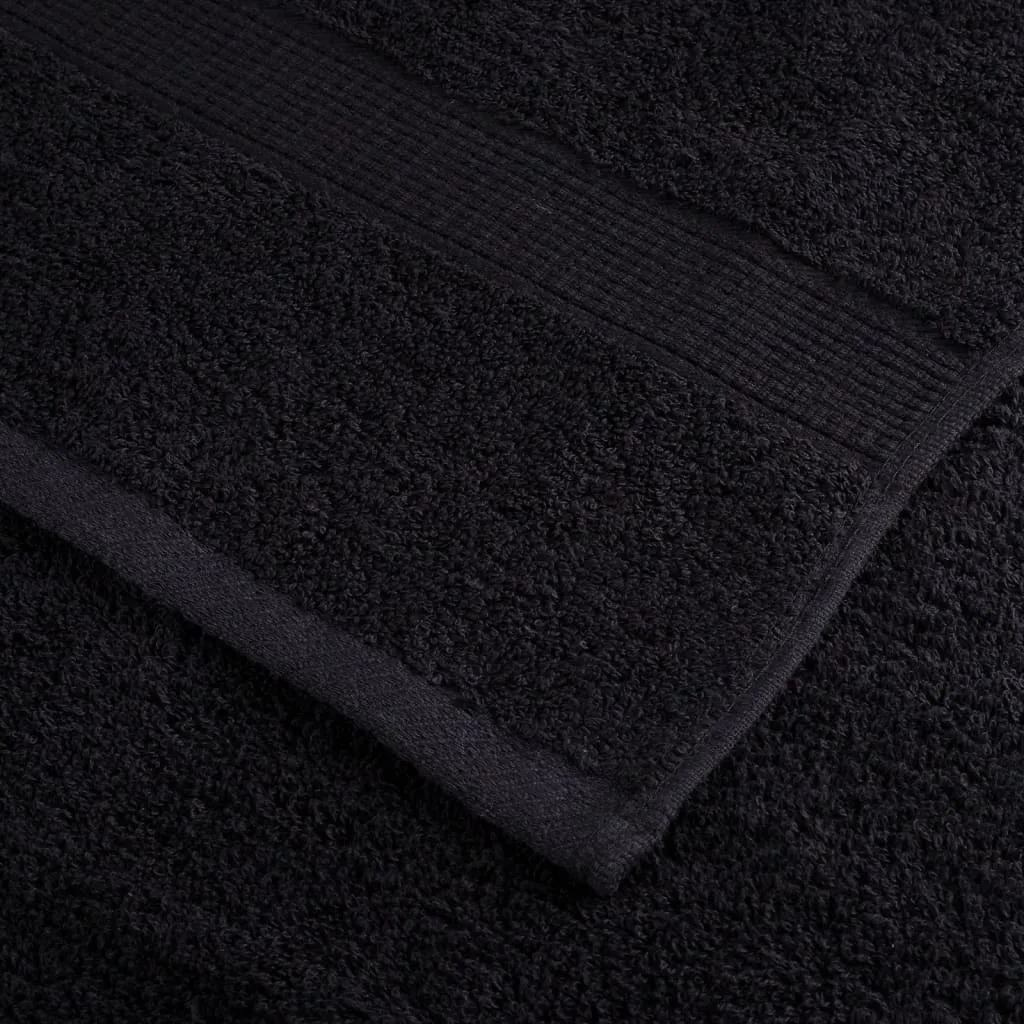 Premium Sauna Towels SOLUND 4 pcs Black 80x200 cm 600 gsm