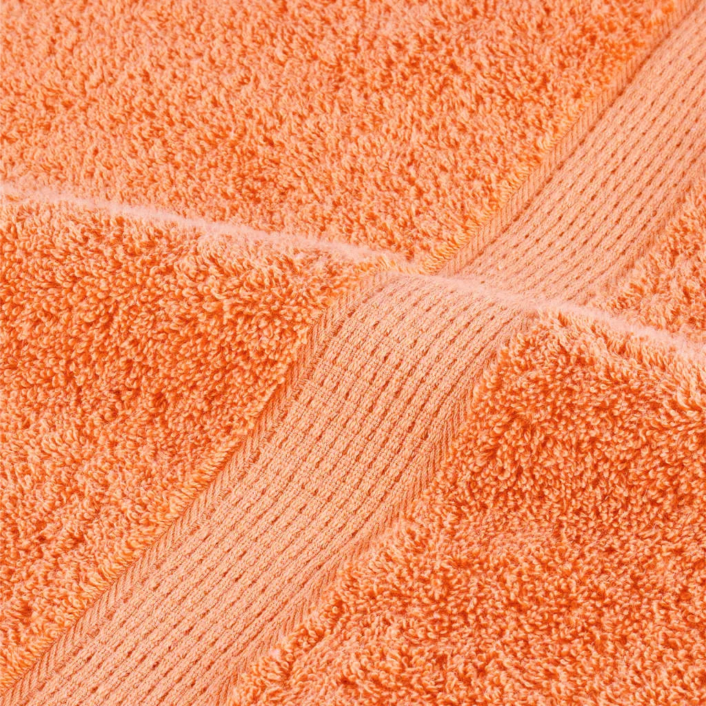 Premium Towels 10 pcs Orange 100x200 cm 600 gsm 100% Cotton