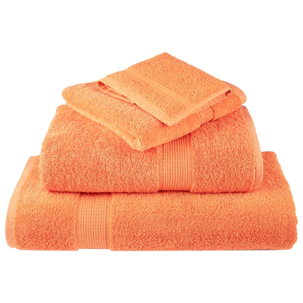 Premium Towels 10 pcs Orange 100x200 cm 600 gsm 100% Cotton