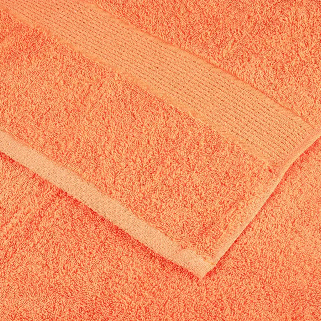 Premium Towels 10 pcs Orange 100x200 cm 600 gsm 100% Cotton