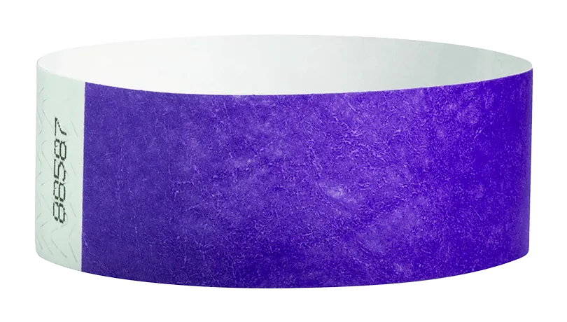 Purple Tyvek Solid Wristbands