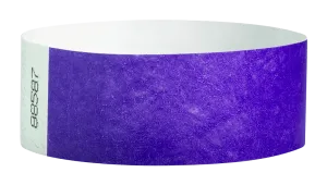 Purple Tyvek Solid Wristbands