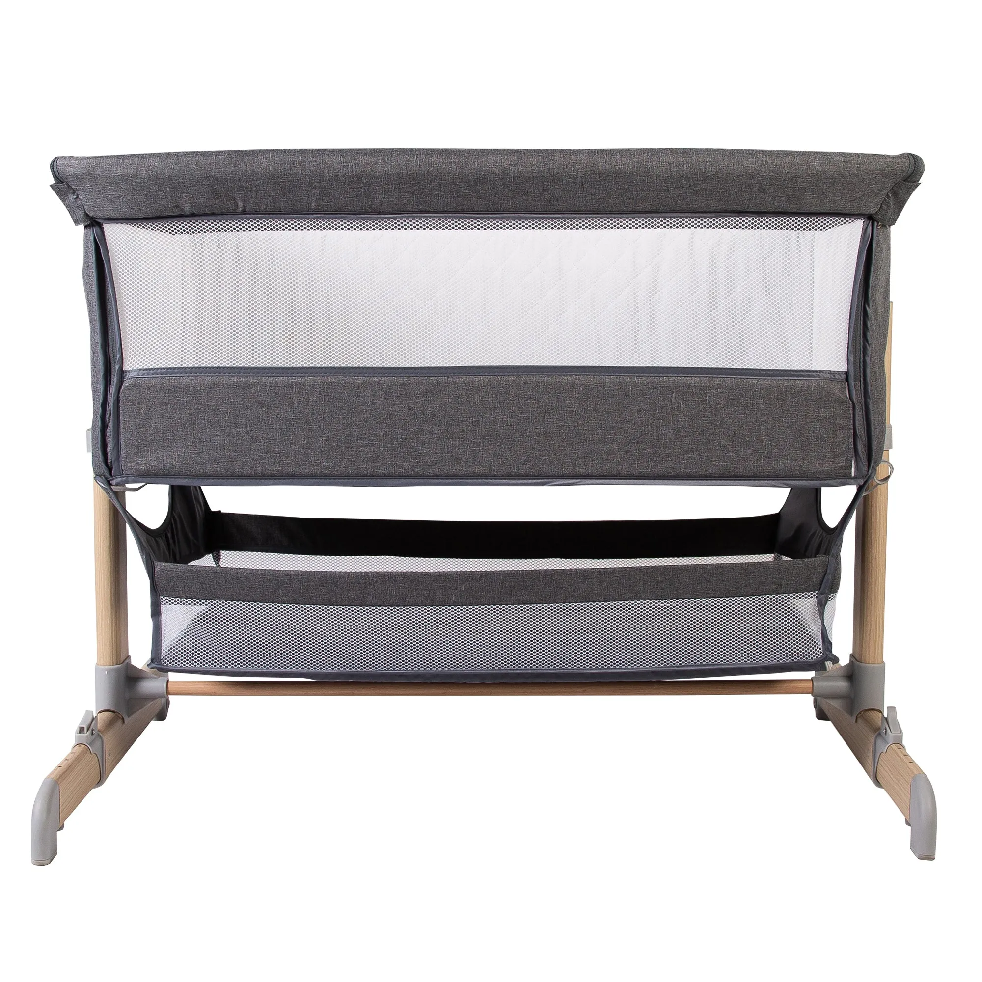 Red Kite Una Bedside Crib Grey