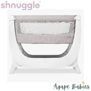 Shnuggle Air Bedside Crib - Stone Grey (1 year local warranty on manufacturing defects)