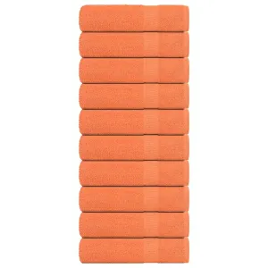 Shower Towels 10 pcs Orange 70x140 cm 360 gsm 100% Cotton