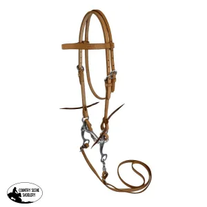 Showman Argentina Cow Leather Bridle with Low Port Bit - Pony/Cobb Size