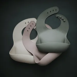 Silicone Baby Bib (Numbers Black)