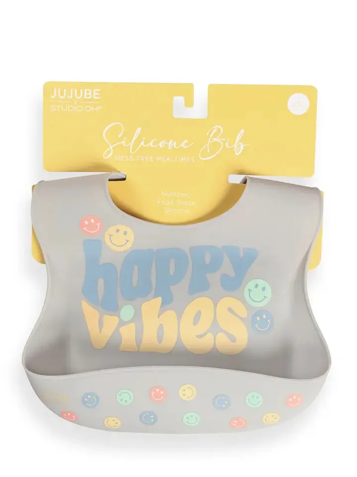 Silicone Bib Happy Vibes