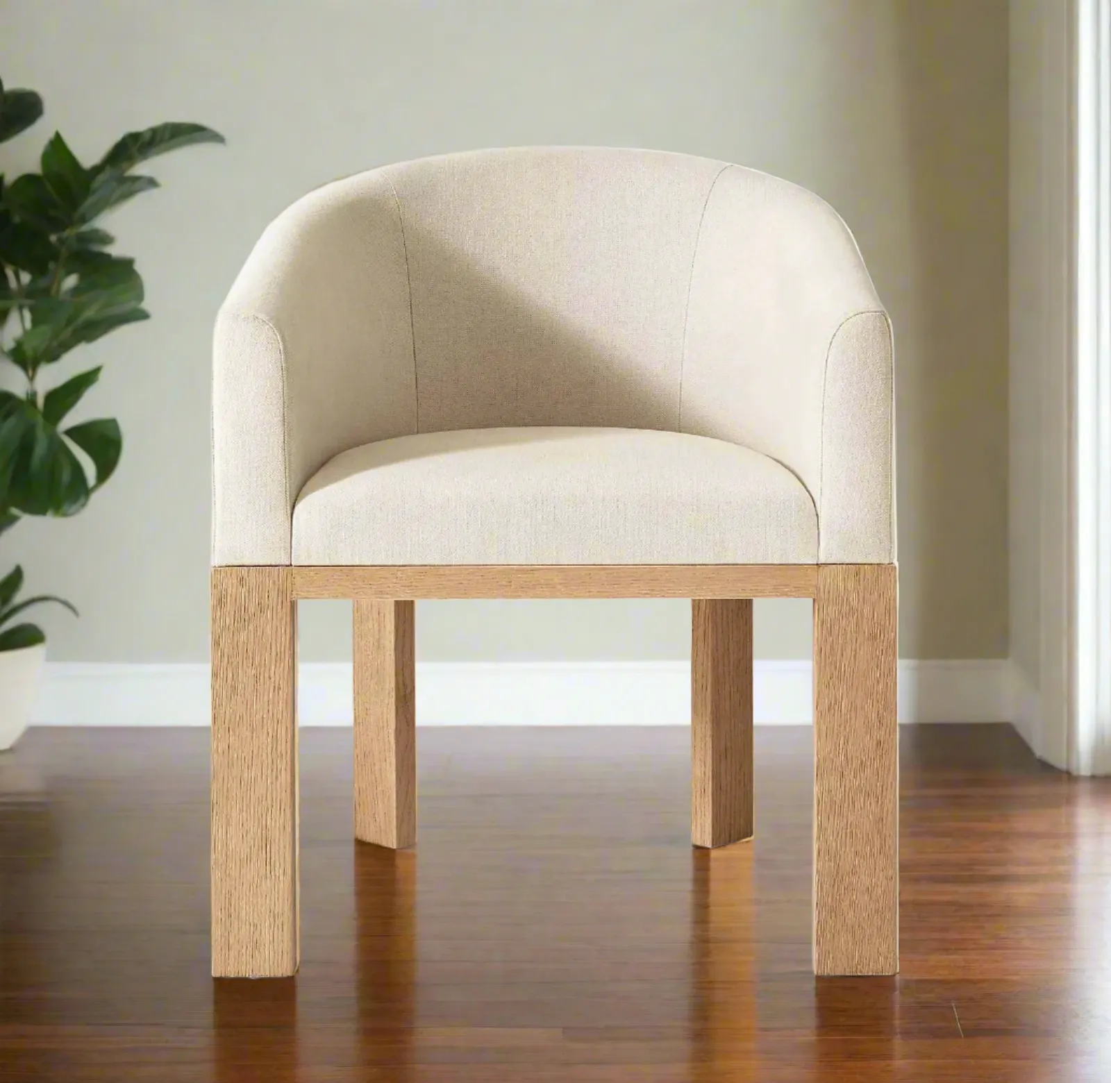 Solid Wood Caramel Color Dining Chairs