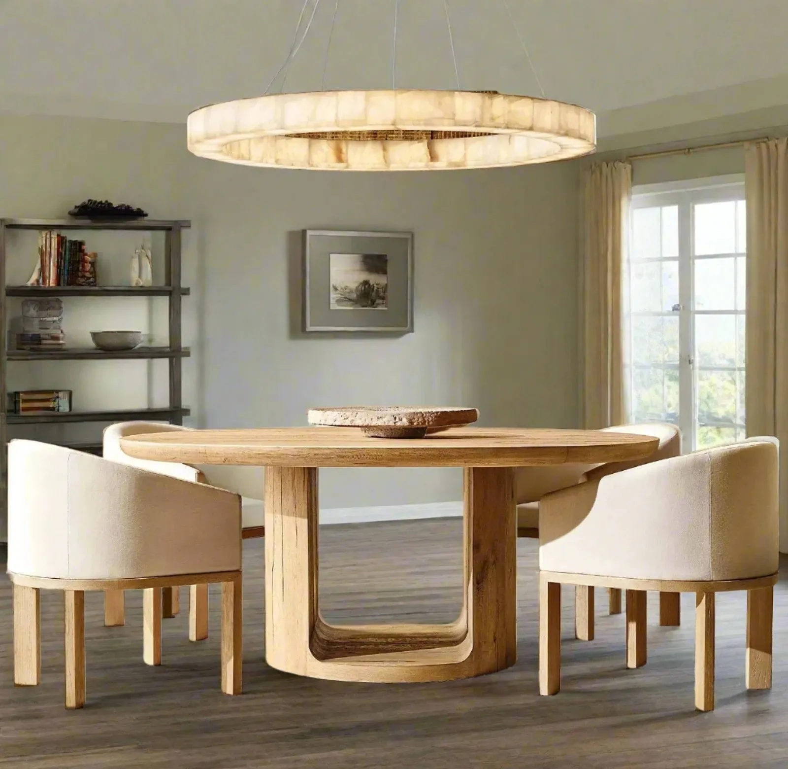 Solid Wood Caramel Color Dining Chairs