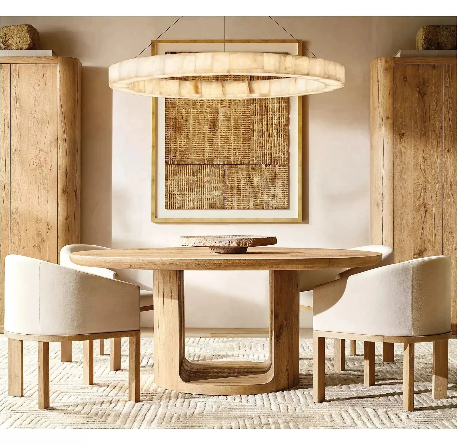 Solid Wood Caramel Color Dining Chairs