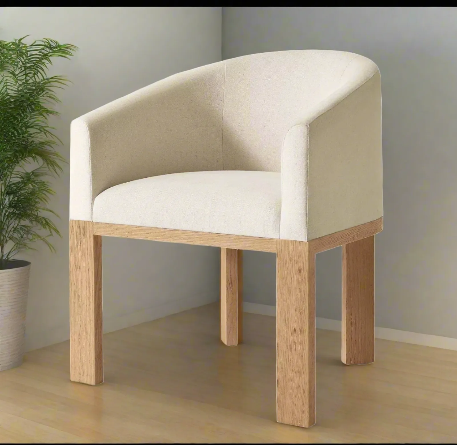 Solid Wood Caramel Color Dining Chairs